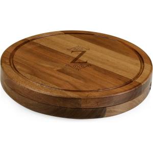 Toscana Monogram Initials A Personalized Acacia Circo Cheese Cutting Board & Tools Set(Z)