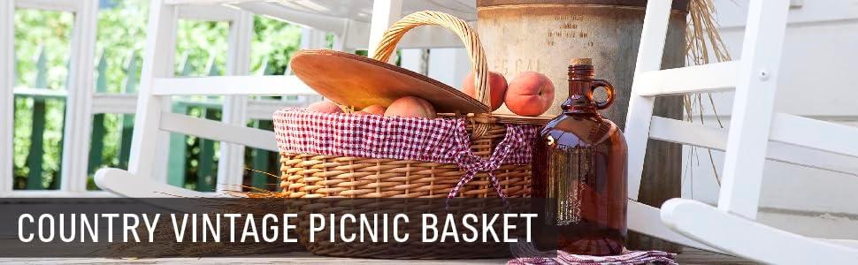 image:imagePicnic TIME Disney Nightmare Before Christmas Jack amp Sally Country Vintage Picnic Basket with Lid Wicker Picnic Basket for 2 Navy Blue amp White StripeNavy Blue White Stripe Disney Winnie the Pooh