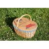 Picnic TIME Disney Nightmare Before Christmas Jack & Sally Country Vintage Picnic Basket with Lid, Wicker Picnic Basket for 2, (Navy Blue & White Stripe)(Star Wars – Navy Blue & White Stripe)