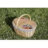 Picnic TIME Disney Nightmare Before Christmas Jack & Sally Country Vintage Picnic Basket with Lid, Wicker Picnic Basket for 2, (Navy Blue & White Stripe)(Disney Nightmare Before Christmas Jack & Sally – Navy Blue & White Stripe)