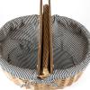 Picnic TIME Disney Nightmare Before Christmas Jack & Sally Country Vintage Picnic Basket with Lid, Wicker Picnic Basket for 2, (Navy Blue & White Stripe)(Disney Encanto Magic of Family – Navy Blue & White Stripe)
