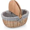 Picnic TIME Disney Nightmare Before Christmas Jack & Sally Country Vintage Picnic Basket with Lid, Wicker Picnic Basket for 2, (Navy Blue & White Stripe)(Star Wars – Navy Blue & White Stripe)