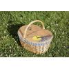 Picnic TIME Disney Nightmare Before Christmas Jack & Sally Country Vintage Picnic Basket with Lid, Wicker Picnic Basket for 2, (Navy Blue & White Stripe)(Disney Nightmare Before Christmas Jack & Sally – Navy Blue and White Stripe)