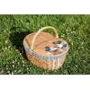 Picnic TIME Disney Nightmare Before Christmas Jack & Sally Country Vintage Picnic Basket with Lid, Wicker Picnic Basket for 2, (Navy Blue & White Stripe)(Disney Mickey Mouse & Minnie Mouse – Navy Blue & White Stripe)
