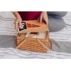 PICNIC TIME NCAA Cal State Fullerton Titans Poppy Personal Picnic Basket, Insulated Lunch Bag, Retro Lunch Box, (Beige)