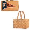 PICNIC TIME NCAA Cal State Fullerton Titans Poppy Personal Picnic Basket, Insulated Lunch Bag, Retro Lunch Box, (Beige)