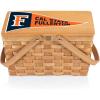 PICNIC TIME NCAA Cal State Fullerton Titans Poppy Personal Picnic Basket, Insulated Lunch Bag, Retro Lunch Box, (Beige)