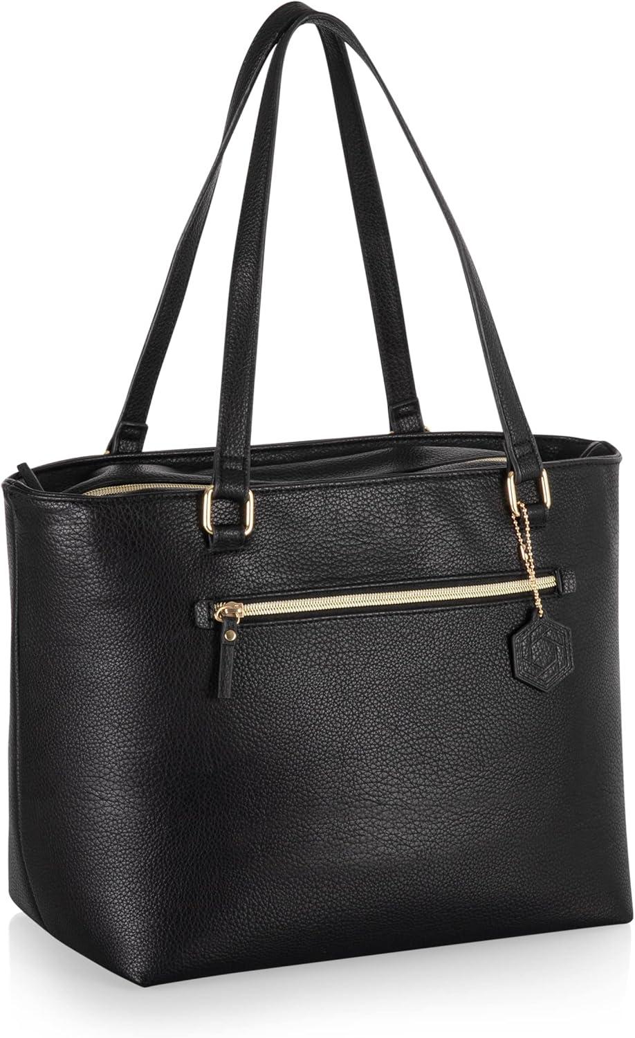image:imageONIVA a Picnic Time brand Uptown Cooler Tote Bag Insulated Lunch Bag Stylish Beach Bag Soft Cooler Black