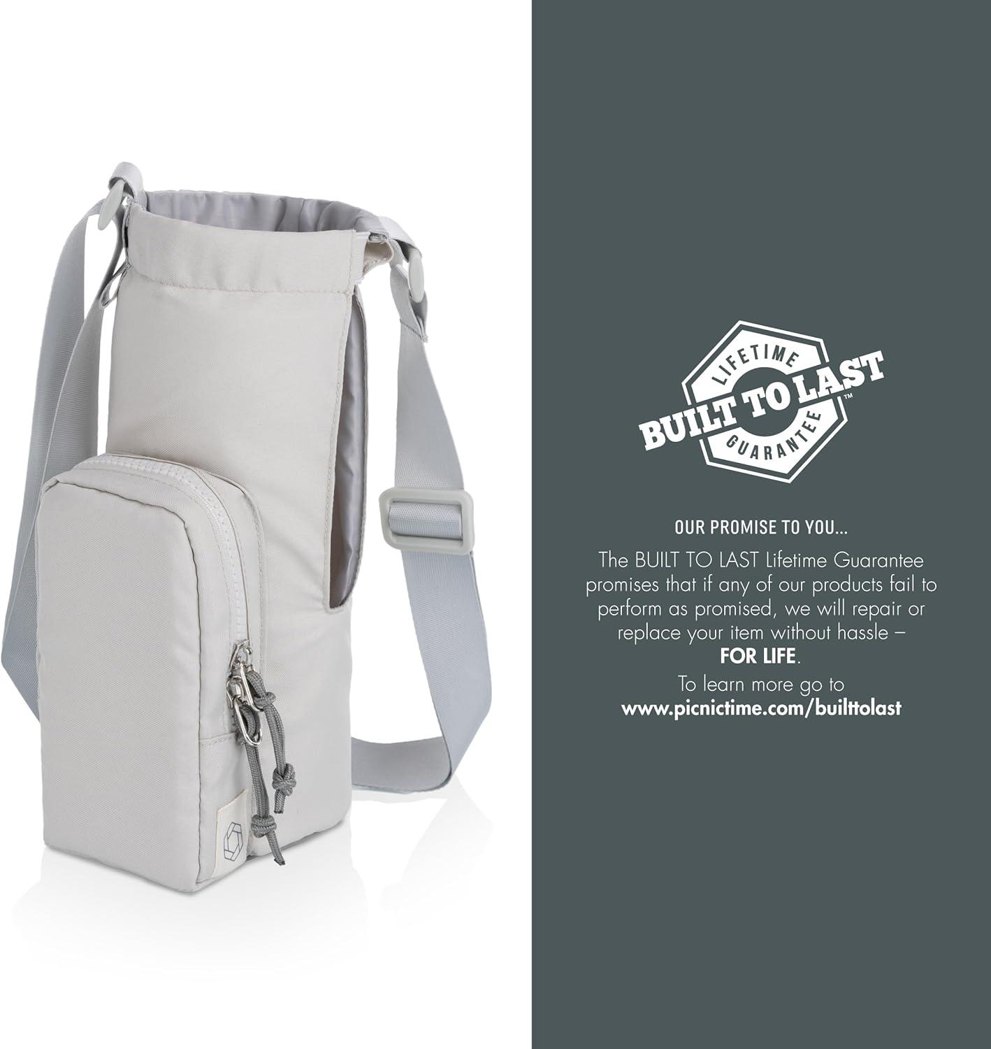 image:imagePICNIC TIME Eclipse 40 oz Tumber Tote Drink Carrier Crossbody BagGray