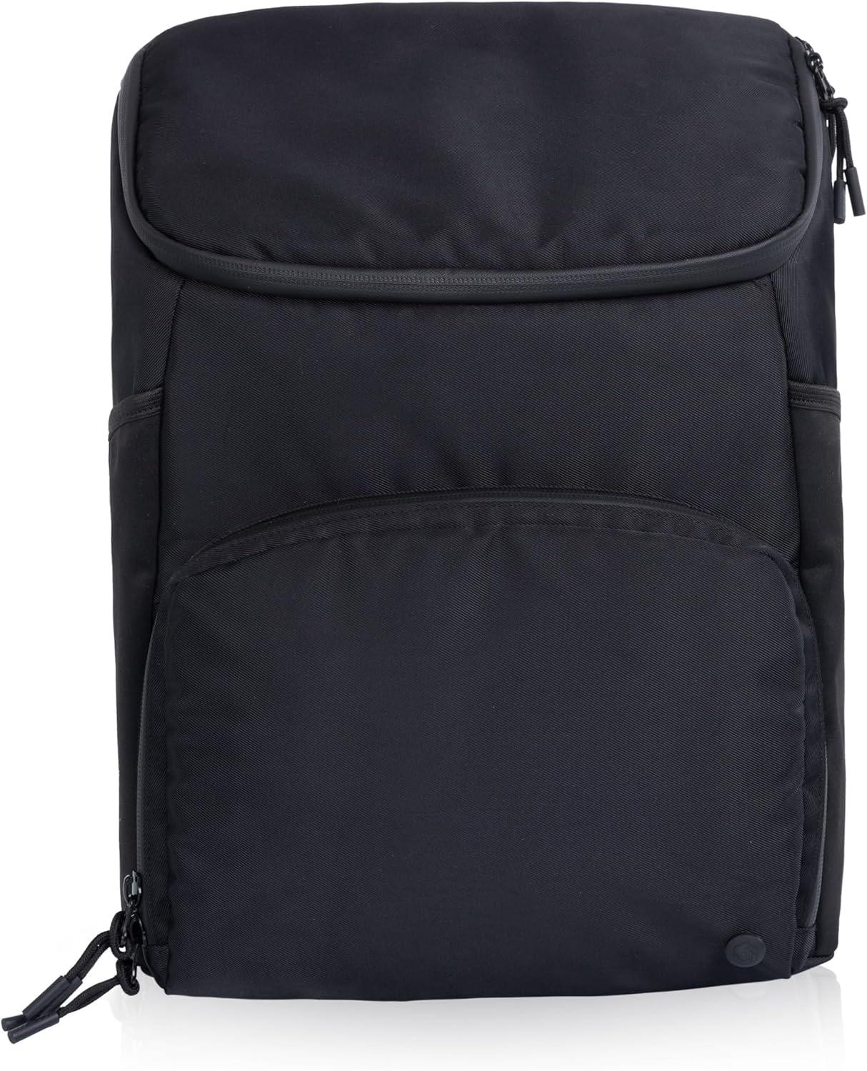 image:imagePICNIC TIME PTX Backpack Cooler Modern Backpack Cooler with 20Can Capacity Fully Insulated Outdoor Lunch Bag with Water Resistant Interior Pockets Padded Straps Black with Gray AccentsCarbon Black