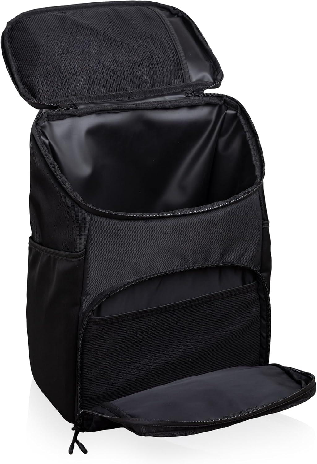 image:imagePICNIC TIME PTX Backpack Cooler Modern Backpack Cooler with 20Can Capacity Fully Insulated Outdoor Lunch Bag with Water Resistant Interior Pockets Padded Straps Black with Gray AccentsCarbon Black