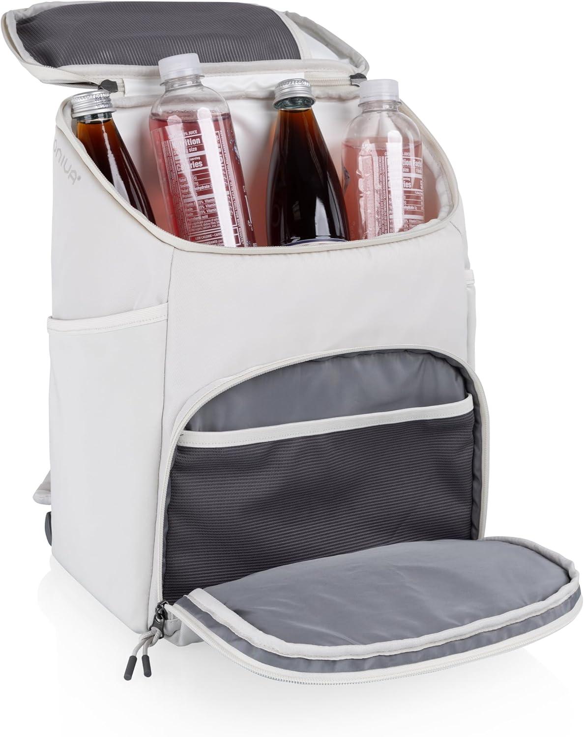 image:imagePICNIC TIME PTX Backpack Cooler Modern Backpack Cooler with 20Can Capacity Fully Insulated Outdoor Lunch Bag with Water Resistant Interior Pockets Padded Straps Black with Gray AccentsHalo Gray
