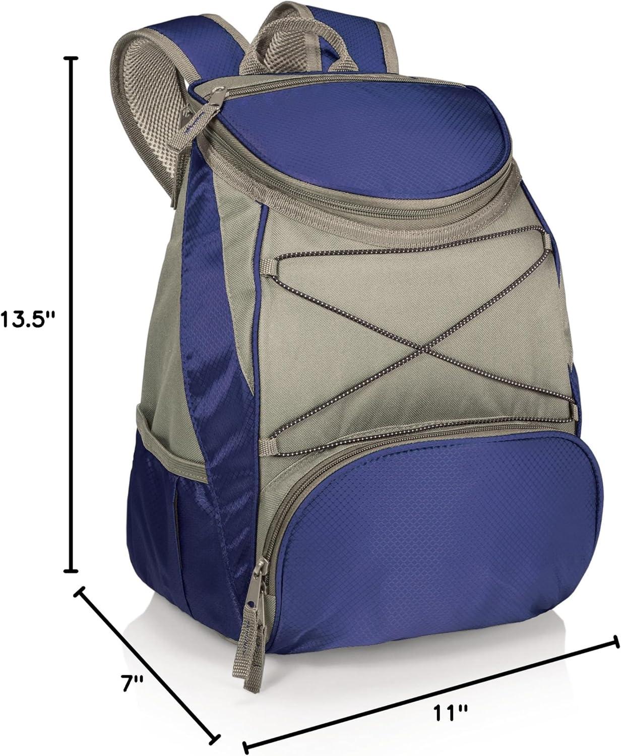 image:imagePICNIC TIME PTX Backpack Cooler Modern Backpack Cooler with 20Can Capacity Fully Insulated Outdoor Lunch Bag with Water Resistant Interior Pockets Padded Straps Black with Gray AccentsNavy Blue with Gray Accents