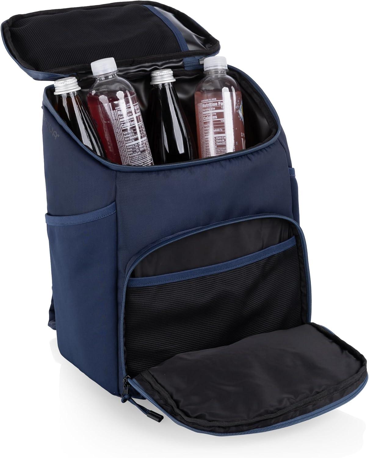 image:imagePICNIC TIME PTX Backpack Cooler Modern Backpack Cooler with 20Can Capacity Fully Insulated Outdoor Lunch Bag with Water Resistant Interior Pockets Padded Straps Black with Gray AccentsNavy Blue