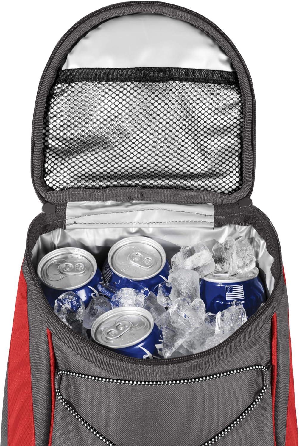 image:imagePICNIC TIME PTX Backpack Cooler Modern Backpack Cooler with 20Can Capacity Fully Insulated Outdoor Lunch Bag with Water Resistant Interior Pockets Padded Straps Black with Gray AccentsRed with Gray Accents