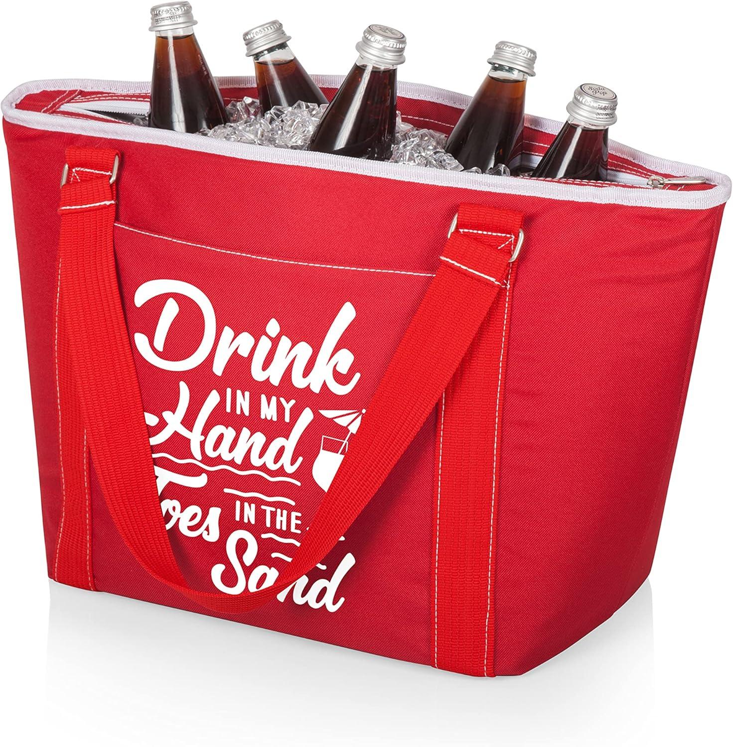image:imagePICNIC TIME Personalized Topanga Tote Cooler Bag Soft Cooler Bag Picnic CoolerRed