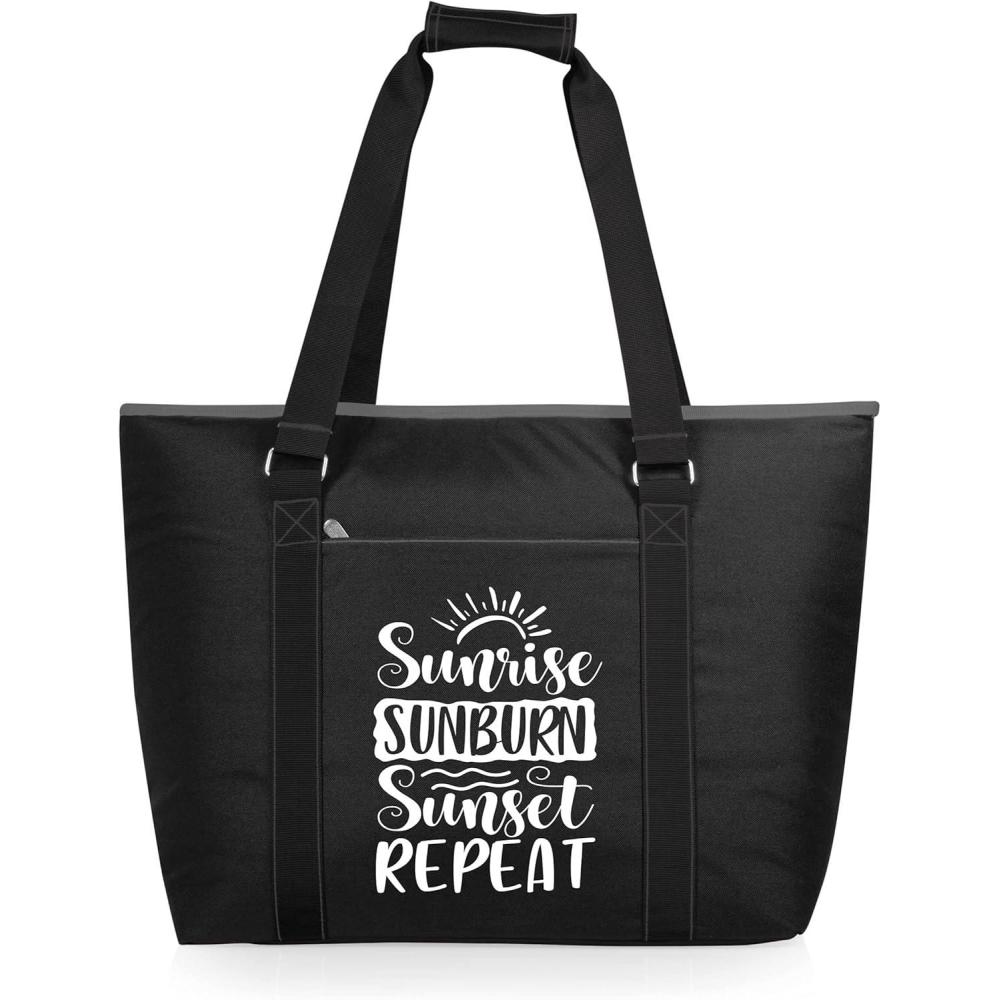 image:imageONIVA a Picnic Time Brand Personalized Tahoe XL Tote Cooler Bag Soft Cooler Bag Picnic Cooler 2Black