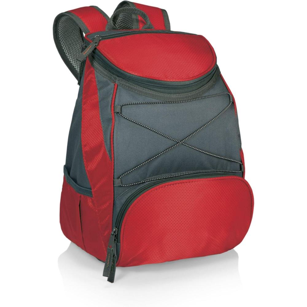 image:imagePICNIC TIME PTX Backpack Cooler Modern Backpack Cooler with 20Can Capacity Fully Insulated Outdoor Lunch Bag with Water Resistant Interior Pockets Padded Straps Black with Gray AccentsRed with Gray Accents