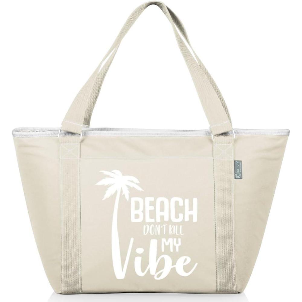 image:imagePICNIC TIME Personalized Topanga Tote Cooler Bag  Soft Cooler Bag  Picnic CoolerBeige