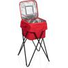 ONIVA – a Picnic Time brand Camping Party Cooler with Stand, Standing Ice Cooler Bag, Leakproof Tub Cooler Stand with Travel Bag(Red)