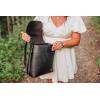 PICNIC TIME Downtown Mini Cooler Backpack- Insulated Lunch Bag, Stylish Beach Bag Soft Cooler, (Black)