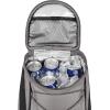 PICNIC TIME PTX Backpack Cooler, Modern Backpack Cooler with 20-Can Capacity, Fully Insulated Outdoor Lunch Bag with Water Resistant Interior, Pockets, Padded Straps, (Black with Gray Accents)(Black with Gray Accents)