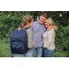 PICNIC TIME PTX Backpack Cooler, Modern Backpack Cooler with 20-Can Capacity, Fully Insulated Outdoor Lunch Bag with Water Resistant Interior, Pockets, Padded Straps, (Black with Gray Accents)(Navy Blue)