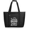 ONIVA – a Picnic Time Brand Personalized Tahoe XL Tote Cooler Bag – Soft Cooler Bag – Picnic Cooler 2(Black)