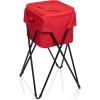 ONIVA – a Picnic Time brand Camping Party Cooler with Stand, Standing Ice Cooler Bag, Leakproof Tub Cooler Stand with Travel Bag(Red)