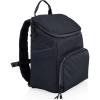 PICNIC TIME PTX Backpack Cooler, Modern Backpack Cooler with 20-Can Capacity, Fully Insulated Outdoor Lunch Bag with Water Resistant Interior, Pockets, Padded Straps, (Black with Gray Accents)(Carbon Black)