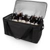 Picnic TIME 64 Can Collapsible Cooler, Large Insulated Soft Cooler Bag, Portable Beach Cooler with Shoulder Strap(Black)