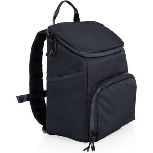 PICNIC TIME PTX Backpack Cooler, Modern Backpack Cooler with 20-Can Capacity, Fully Insulated Outdoor Lunch Bag with Water Resistant Interior, Pockets, Padded Straps, (Black with Gray Accents)(Carbon Black)