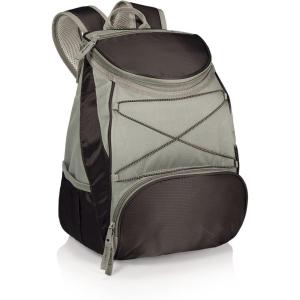 PICNIC TIME PTX Backpack Cooler, Modern Backpack Cooler with 20-Can Capacity, Fully Insulated Outdoor Lunch Bag with Water Resistant Interior, Pockets, Padded Straps, (Black with Gray Accents)(Black with Gray Accents)
