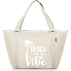 PICNIC TIME Personalized Topanga Tote Cooler Bag – Soft Cooler Bag – Picnic Cooler(Beige)