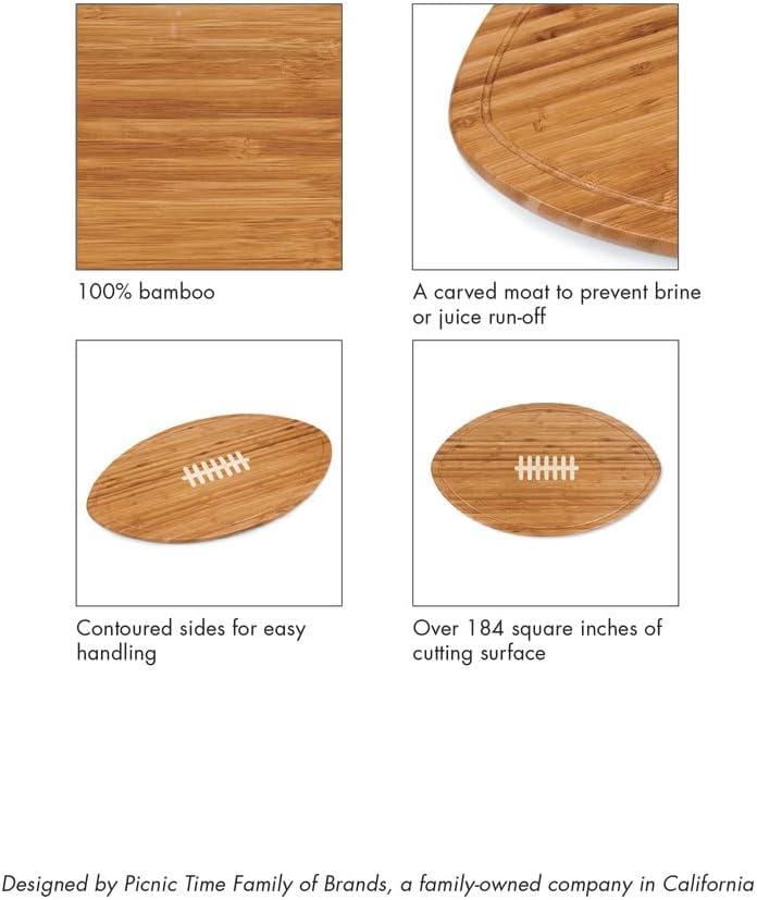 image:imagePICNIC TIME NCAA Football Cheese Board Novelty Charcuterie Board Serving Platter Cheese Boards Charcuterie Boards Wood Cutting Board Bamboo