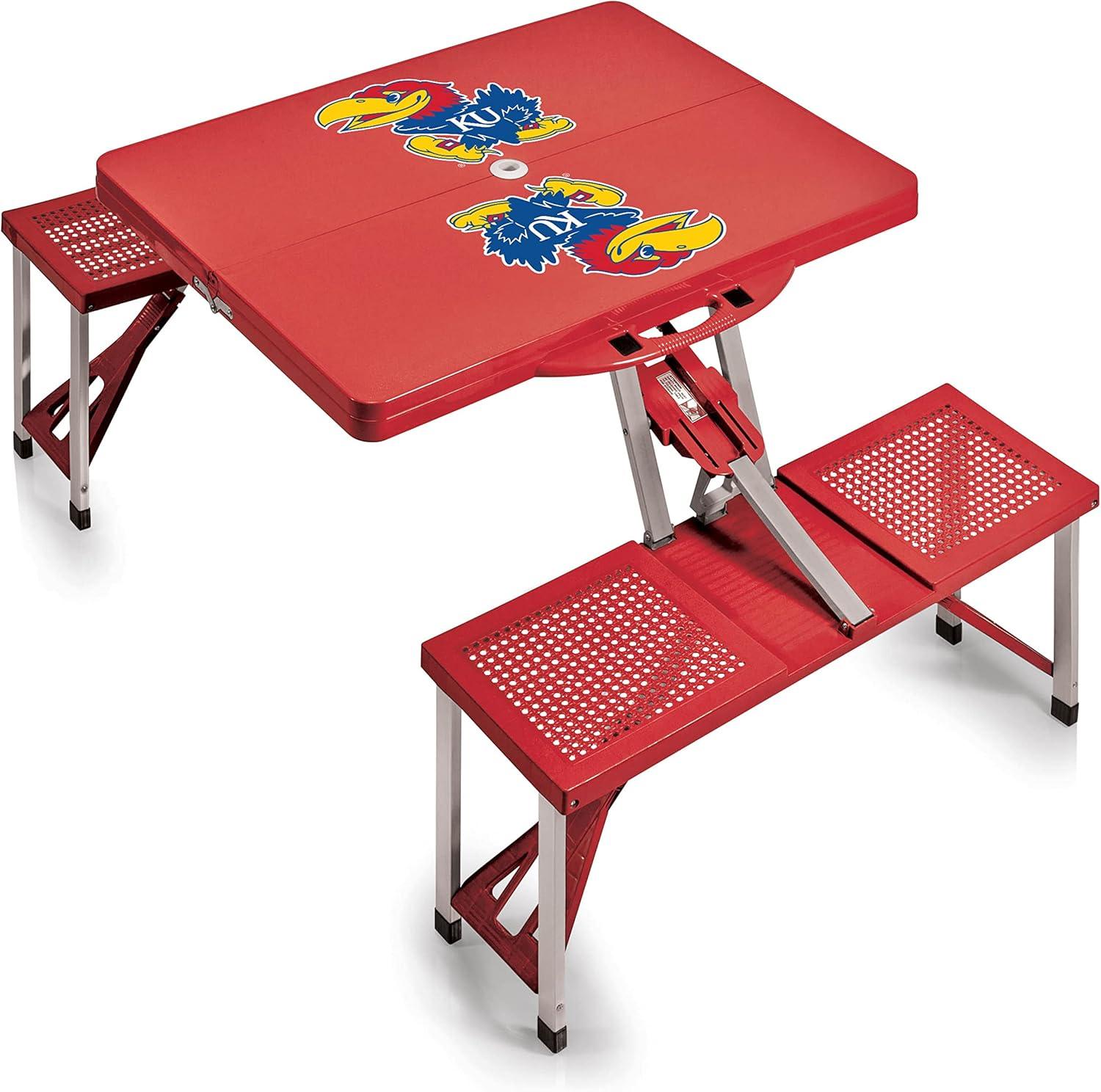 image:imagePICNIC TIME NCAA North Carolina Tar Heels Folding Picnic Table Camping Table Outdoor Table with Umbrella HoleRed