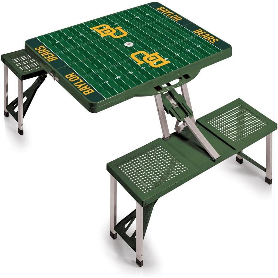 image:imagePICNIC TIME NCAA North Carolina Tar Heels Folding Picnic Table Camping Table Outdoor Table with Umbrella HoleHunter Green
