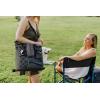 NCAA Baylor Bears Fusion Camping Chair with Side Table and Soft Cooler – Beach Chair for Adults – Lawn Chair(Dark Gray With Blue Accents)