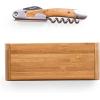 PICNIC TIME NCAA Baylor Bears Elan Deluxe Corkscrew in Bamboo Box, Stainless Steel Waiter-Style Corkscrew Opener Kit, Wooden Gift Box, (Bamboo)
