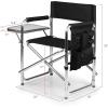 PICNIC TIME NCAA Baylor Bears Sports Chair with Side Table – Beach Chair – Camp Chair for Adults(Black)