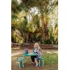 PICNIC TIME NCAA North Carolina Tar Heels Folding Picnic Table – Camping Table – Outdoor Table with Umbrella Hole(Hunter Green)