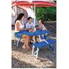 PICNIC TIME NCAA North Carolina Tar Heels Folding Picnic Table – Camping Table – Outdoor Table with Umbrella Hole(Red With Football Field)