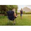 Picnic TIME NCAA Arkansas Razorbacks Reclining Camp Chair – Beach Chair for Adults – Sports Chair with Carry Bag(Navy Blue With Gray Accents)