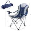 Picnic TIME NCAA Arkansas Razorbacks Reclining Camp Chair – Beach Chair for Adults – Sports Chair with Carry Bag(Navy Blue With Gray Accents)
