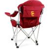 Picnic TIME NCAA Arkansas Razorbacks Reclining Camp Chair – Beach Chair for Adults – Sports Chair with Carry Bag(Red)