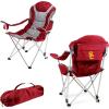 Picnic TIME NCAA Arkansas Razorbacks Reclining Camp Chair – Beach Chair for Adults – Sports Chair with Carry Bag(Red)