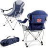 Picnic TIME NCAA Arkansas Razorbacks Reclining Camp Chair – Beach Chair for Adults – Sports Chair with Carry Bag(Navy Blue With Gray Accents)