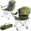 Picnic TIME NCAA Arkansas Razorbacks Reclining Camp Chair – Beach Chair for Adults – Sports Chair with Carry Bag(Sage Green With Gray Accents)