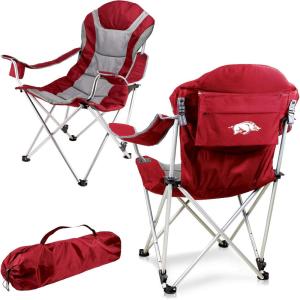 Picnic TIME NCAA Arkansas Razorbacks Reclining Camp Chair – Beach Chair for Adults – Sports Chair with Carry Bag(Dark Red)