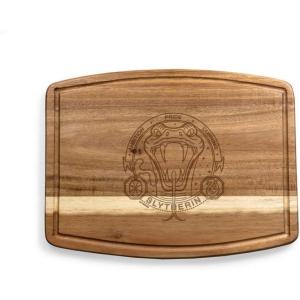 PICNIC TIME Harry Potter Hufflepuff Ovale Acacia Cutting Board Serving Board Charcuterie Cheese Board with Juice Groove Wizarding Kitchen Decor Gift, (Acacia Wood)(Harry Potter Slytherin – Acacia Wood)